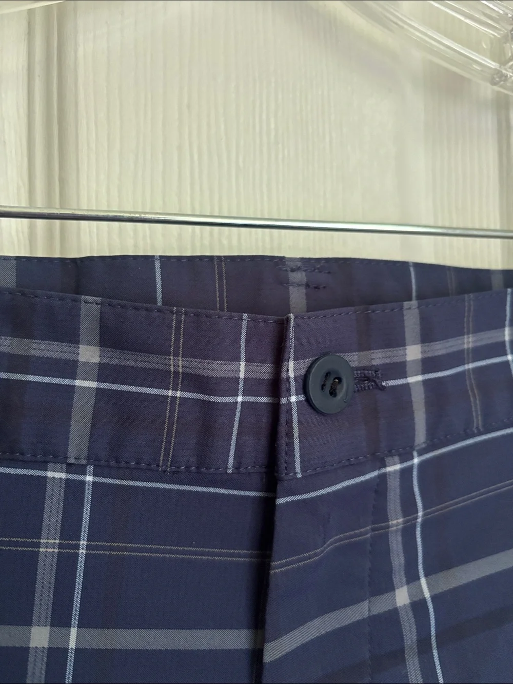 NIKE Dri Fit Golf Navy Plaid Performance Shorts Size